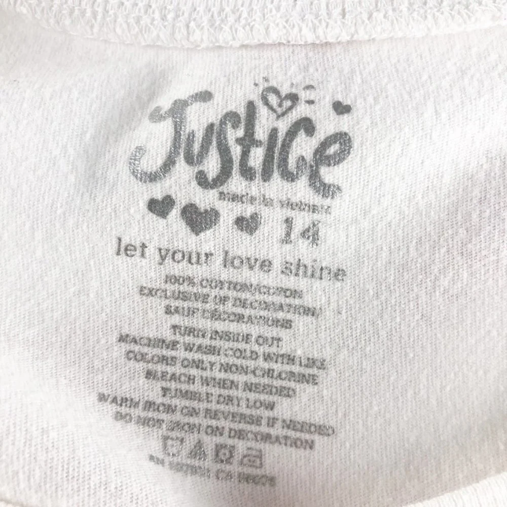 Justice Graphic T-Shirt Kids 14 Be Unique Emoji Times Square NYC 100% Cotton Tee